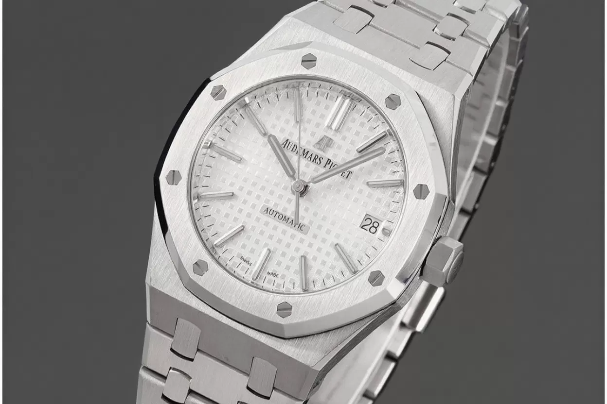 Royal Oak 15450 SS / SS White / Stk APSF SA3120 Super Clone