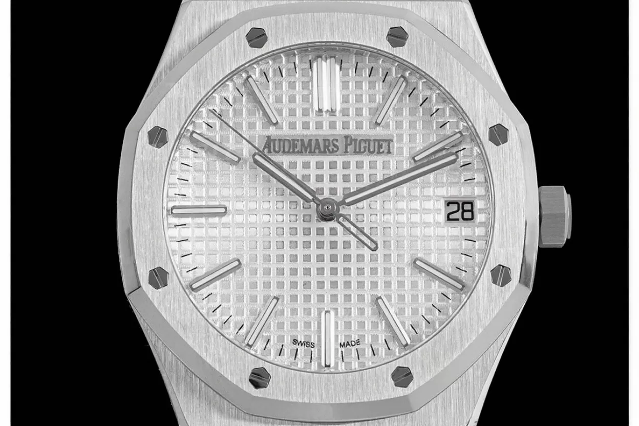 Royal Oak 15510 SS / SS White / Stk APSF A4302 Super Clone - Image 2