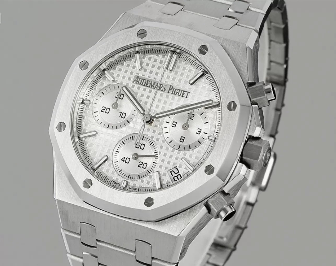 Royal Oak Chrono 26240ST 41mm SS / SS Silver Dial APS V2 SH4401 Super Clone