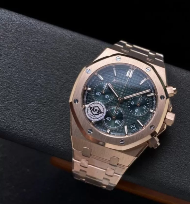 Royal Oak Chrono 26240OR 41mm RG / RG Green Dial APS SH4401 Super Clone