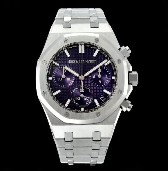 Royal Oak Chrono 26240ST 41mm SS / SS Purple Dial APS SH4401 Super Clone - Image 4
