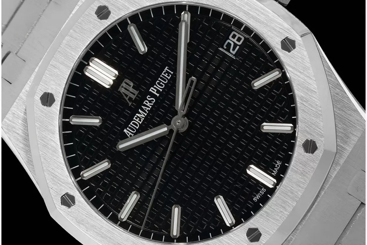 Royal Oak 41mm 15500 SS / SS Black / Stk APSF A4302 Super Clone - Image 3