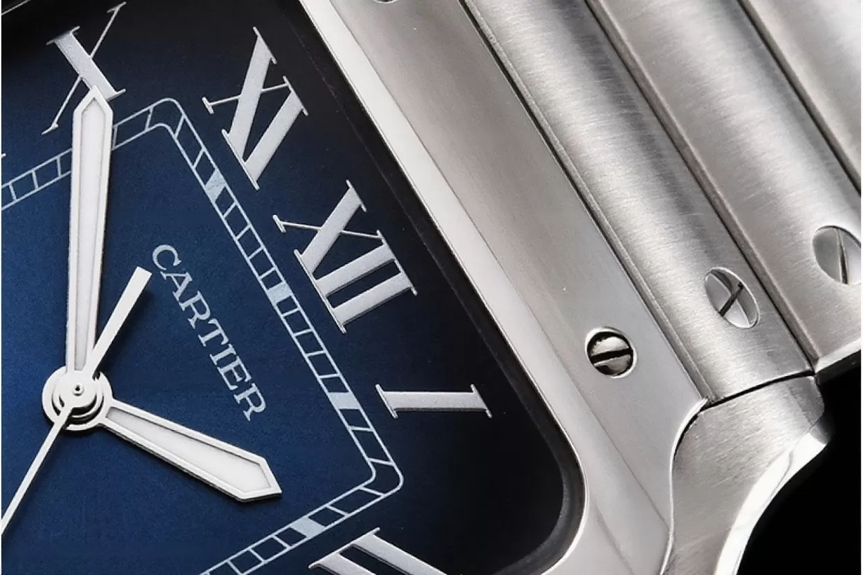 Cartier ?C Santos De Cartier 40mm Mens XL SS / SS Blue 3KF MY9015 - Image 8