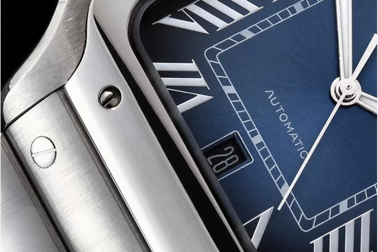 Cartier ?C Santos De Cartier 40mm Mens XL SS / SS Blue 3KF MY9015 - Image 7
