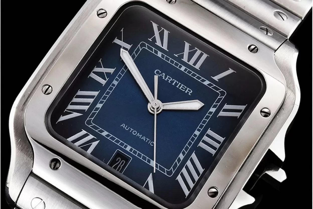 Cartier ?C Santos De Cartier 40mm Mens XL SS / SS Blue 3KF MY9015 - Image 12