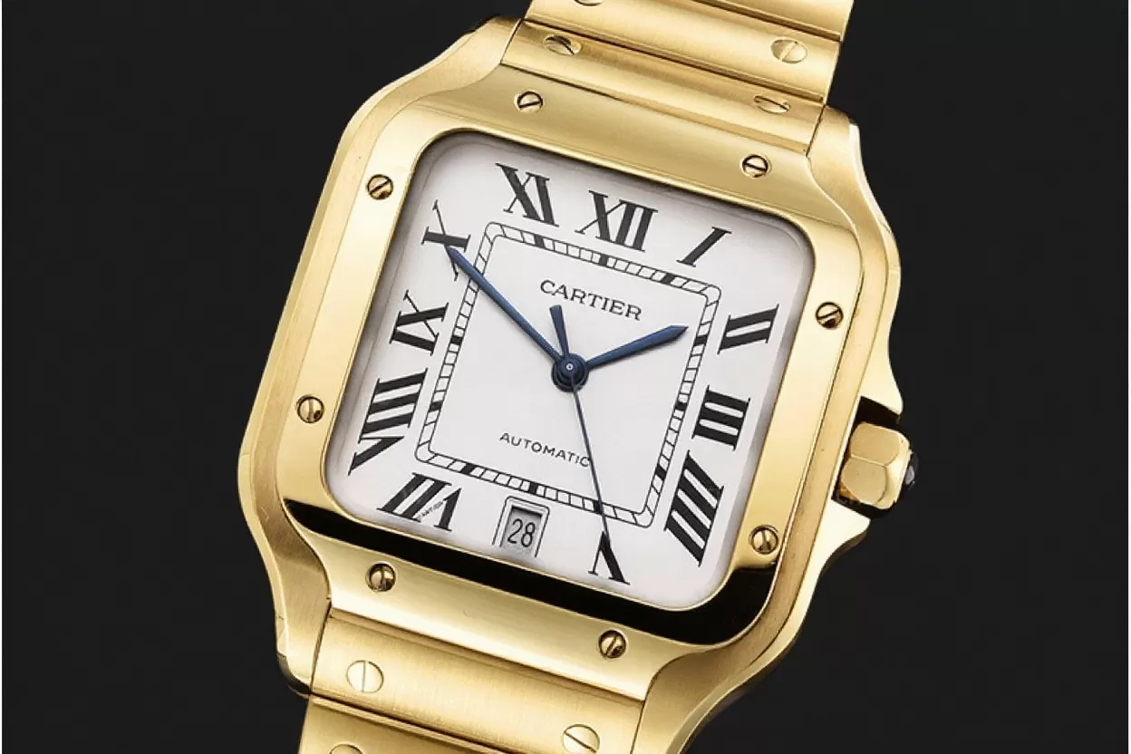 Cartier ?C Santos De Cartier Mens XL YG / YG White 3KF MY9015