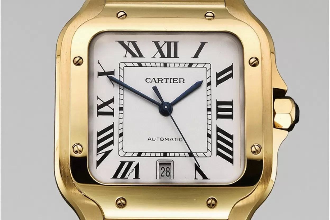 Cartier ?C Santos De Cartier Mens XL YG / YG White 3KF MY9015 - Image 3