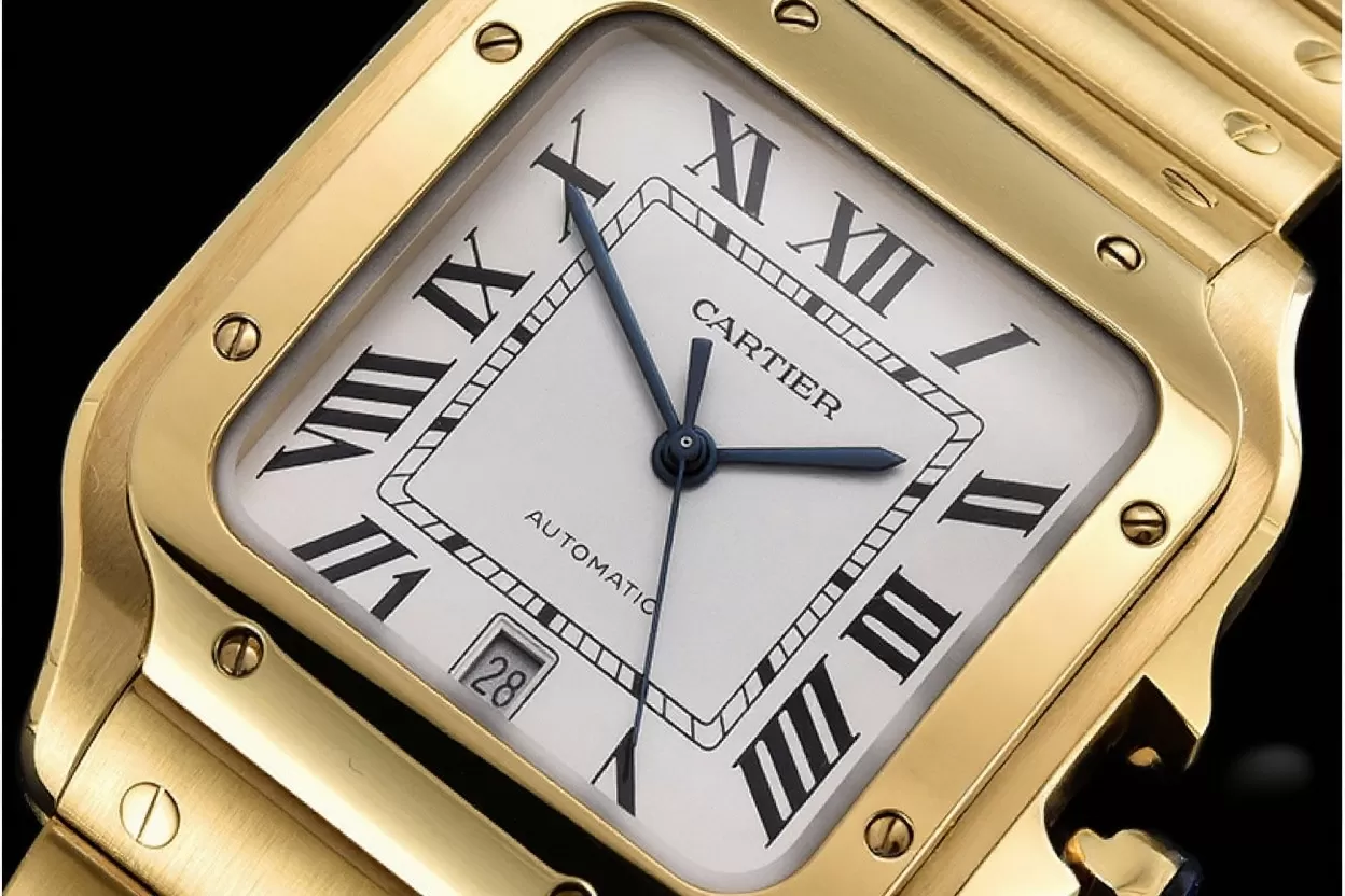 Cartier ?C Santos De Cartier Mens XL YG / YG White 3KF MY9015 - Image 11