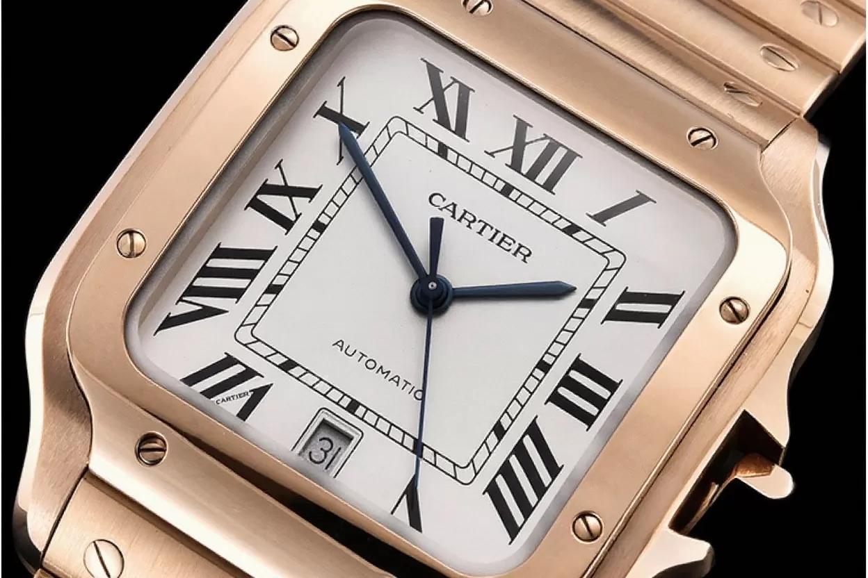 Cartier ?C Santos De Cartier Mens XL RG / RG White 3KF MY9015 - Image 8