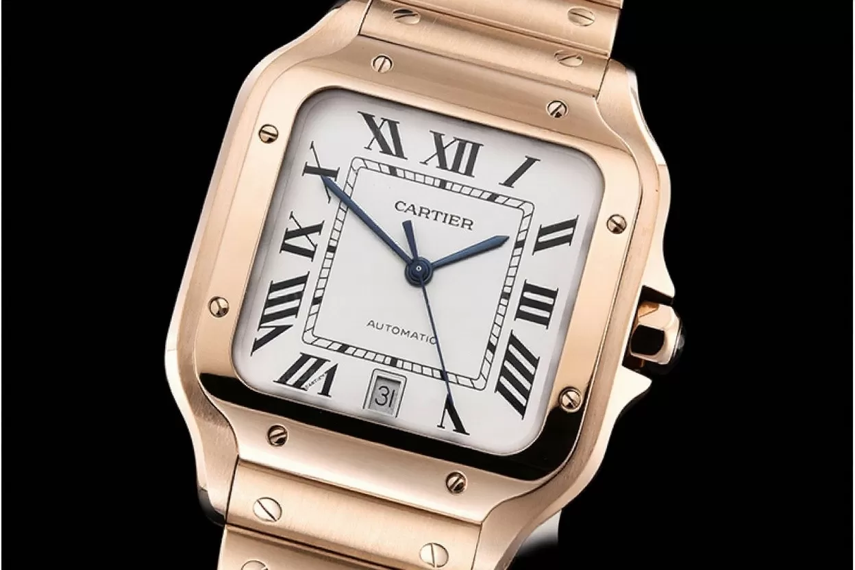 Cartier ?C Santos De Cartier Mens XL RG / RG White 3KF MY9015 - Image 11