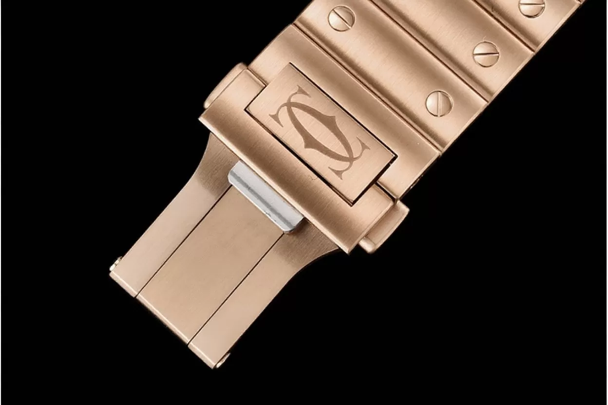 Cartier ?C Santos De Cartier Mens XL RG / RG White 3KF MY9015 - Image 13