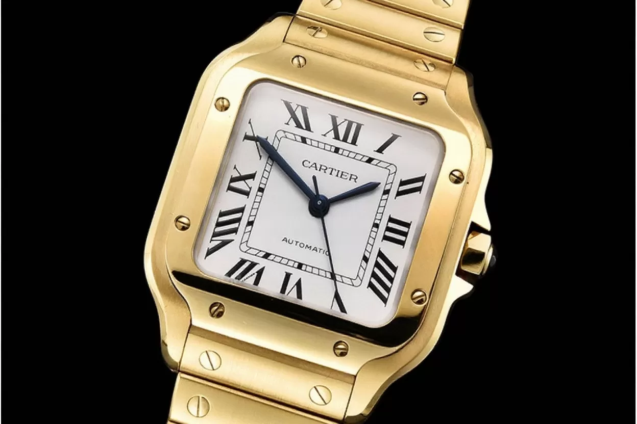 Cartier ?C Santos De Cartier 35mm Mens YG / YG White 3KF MY9015 - Image 6