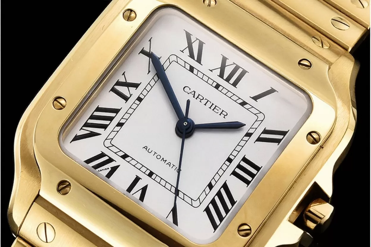 Cartier ?C Santos De Cartier 35mm Mens YG / YG White 3KF MY9015 - Image 10