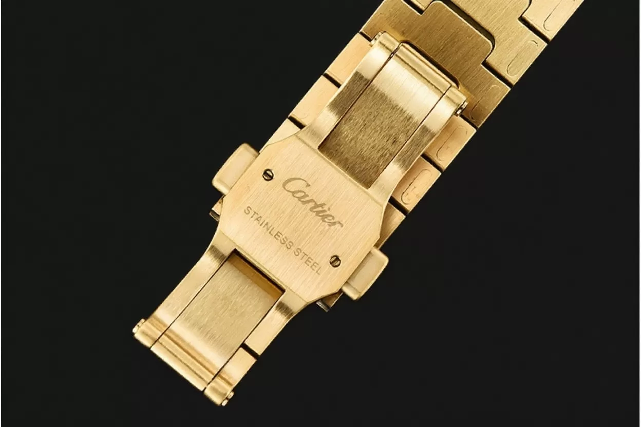 Cartier ?C Santos De Cartier 35mm Mens YG / YG White 3KF MY9015 - Image 12