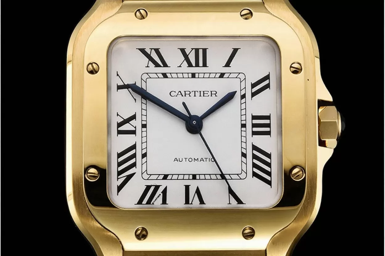 Cartier ?C Santos De Cartier 35mm Mens YG / YG White 3KF MY9015 - Image 15