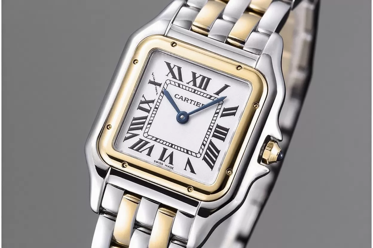 Panthere Secrete De Ladies 27mm YG / SS White Dial 8848F Swiss Qtz