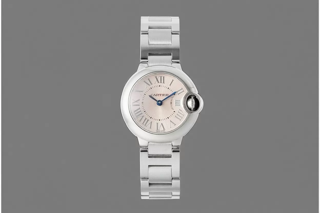 Ballon Bleu De Cartier 28mm SS / SS Pink Dial AF Quartz - Image 3