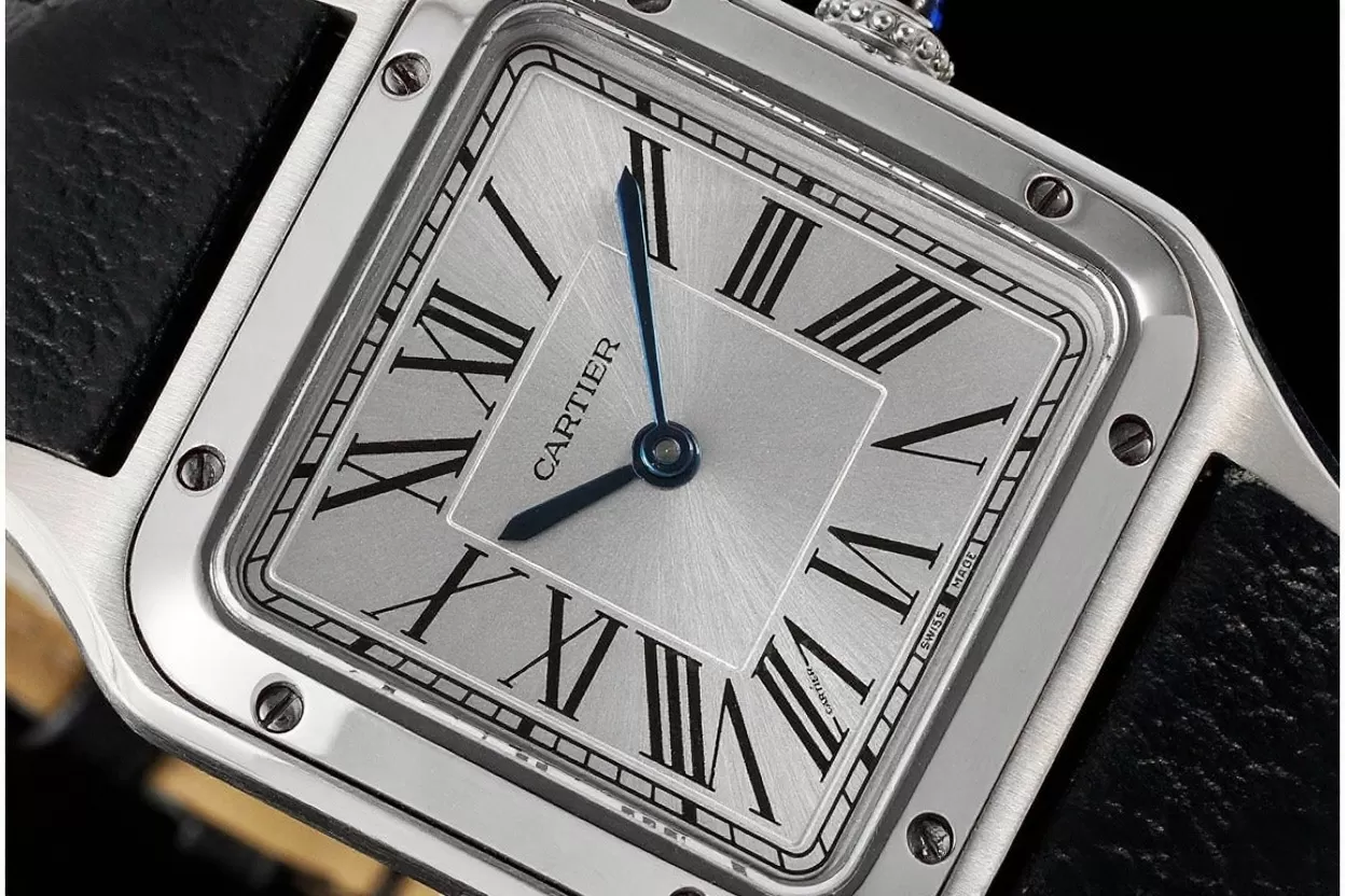 Santos Dumont Black SS / LE Silver Dial AF Quartz - Image 2
