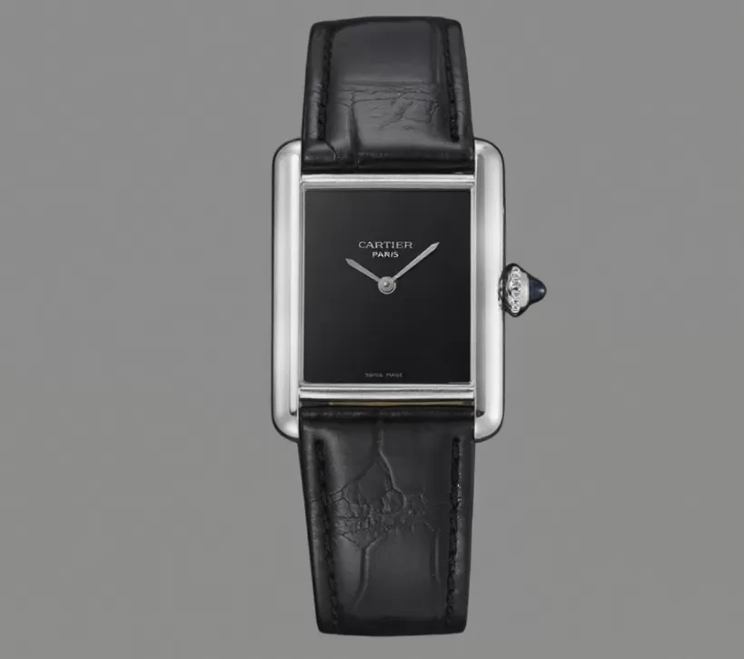 Tank Must 25.5mm Alligator Leather SS / LE Black Dial DRF Quartz - Image 3