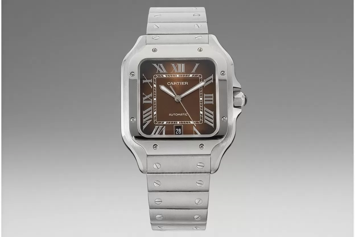 Santos De Cartier 40mm XL SS / SS Brown Dial BVF MY9015 - Image 4