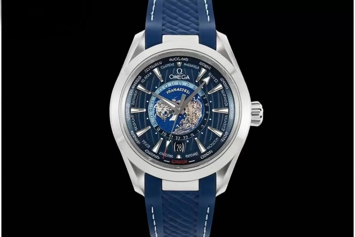 Aqua Terra 150M 43mm Worldtimer SS / RU Dark Blue Dial VSF A8938