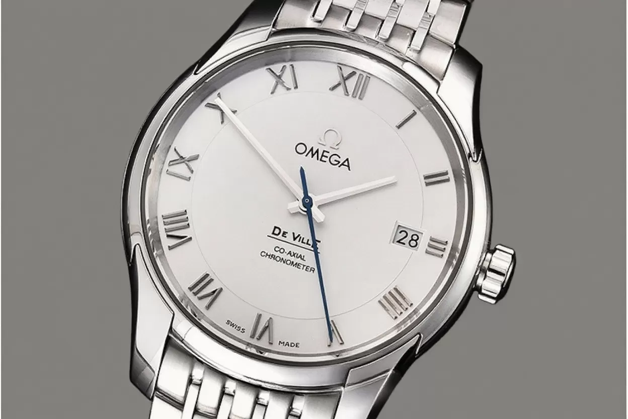 Omega ?C De Ville Men's Co ?C Axial SS / SS Wht / Roman VSF A8500 - Image 7