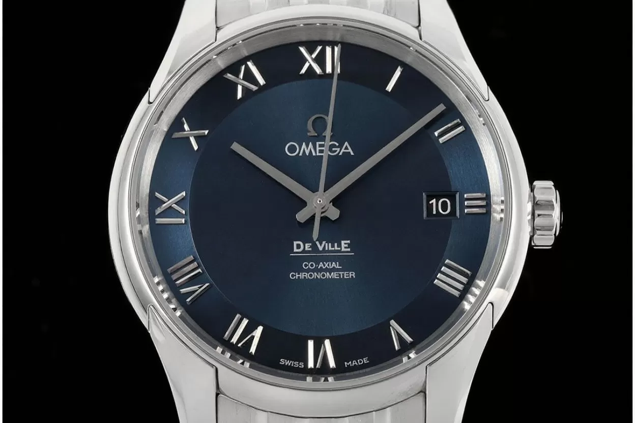 De Ville Mens Co ?C Axial 41mm SS / SS Blue / Roman VSF A8500 - Image 3
