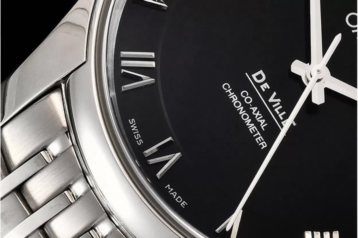 Omega ?C De Ville Mens Co ?C Axial 41mm SS / SS Black / Roman VSF A8500 - Image 15
