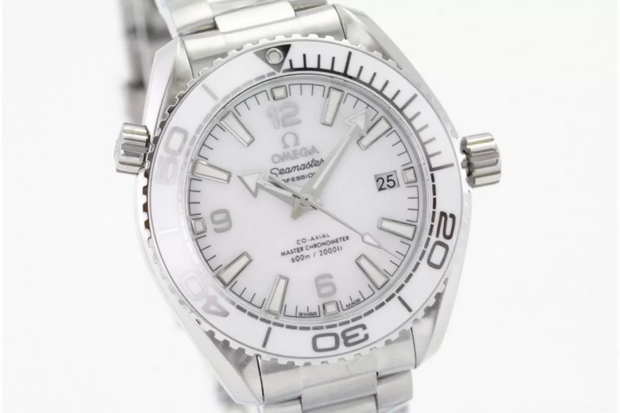 Planet Ocean 600M 39.5mm SS / SS Ladies White Dial VSF A8800 - Image 15