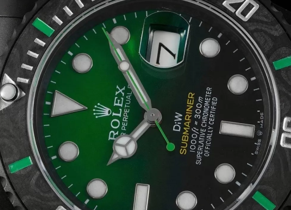 Submariner DIW 40mm 904L DLC / DLC Grn / Blk Dial VSF VS3135 - Image 6