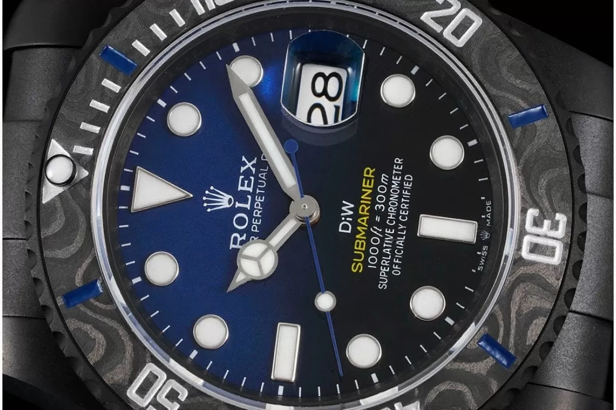 Submariner DIW 40mm 904L DLC / DLC Blue / Blk Dial VSF VS3135 - Image 3