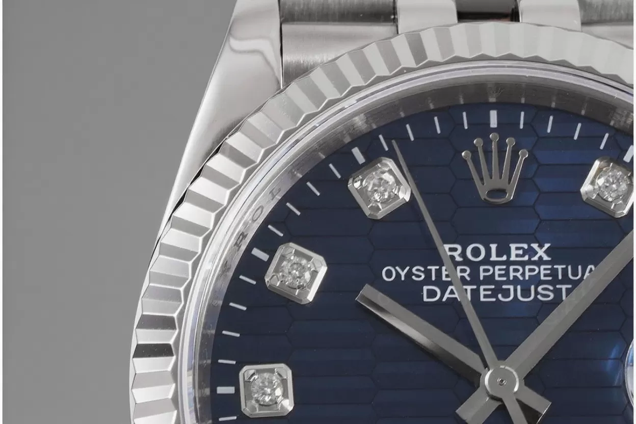Datejust 126234 36mm Jub SS / SS Blue Textured / Dia VSF DD3235 - Image 4