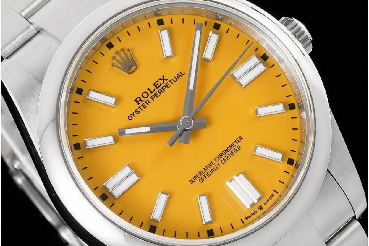 Oyster Perpetual 124300 41mm SS / SS Yellow Dial VSF VS3230 - Image 4