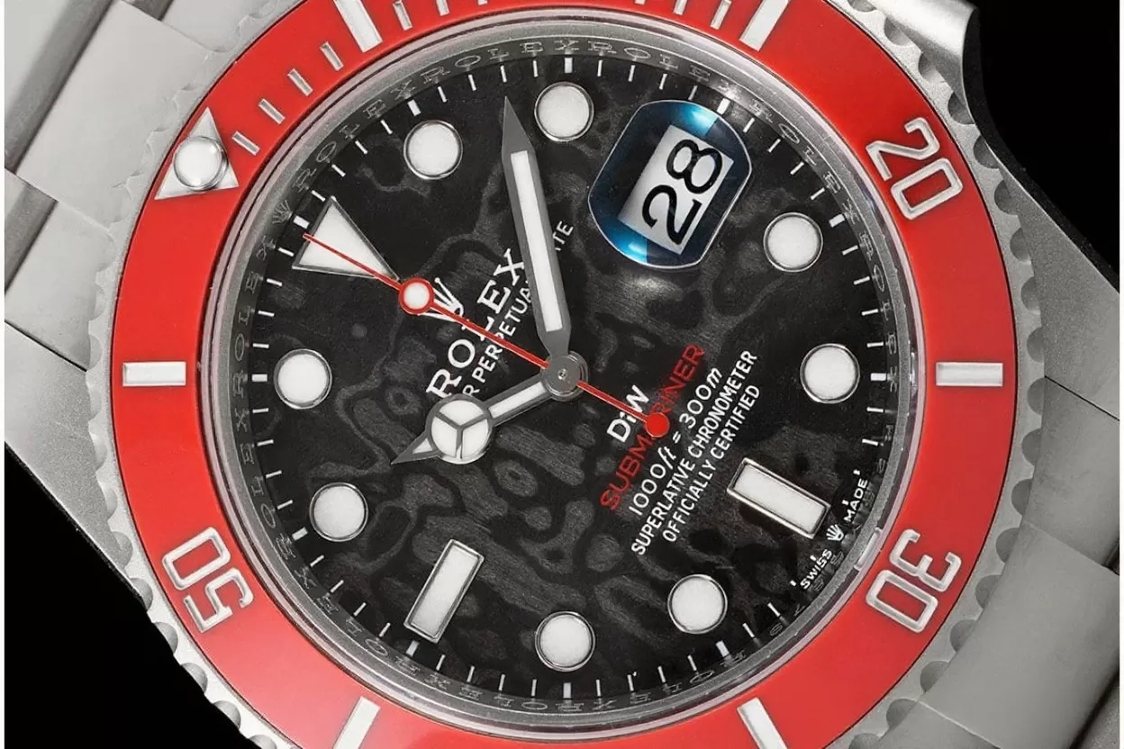 Submariner DIW 40mm Red SS / SS Carbon Dial VSF VS3135 - Image 3