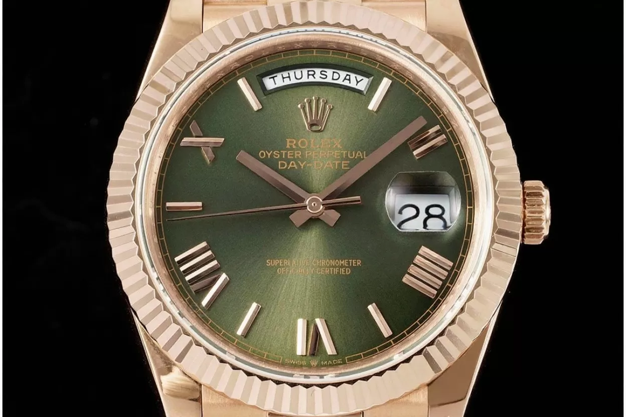 DayDate 228235 40mm RG / RG Green / Rmn JDF V4 VR3255 (Gain Weight) - Image 2