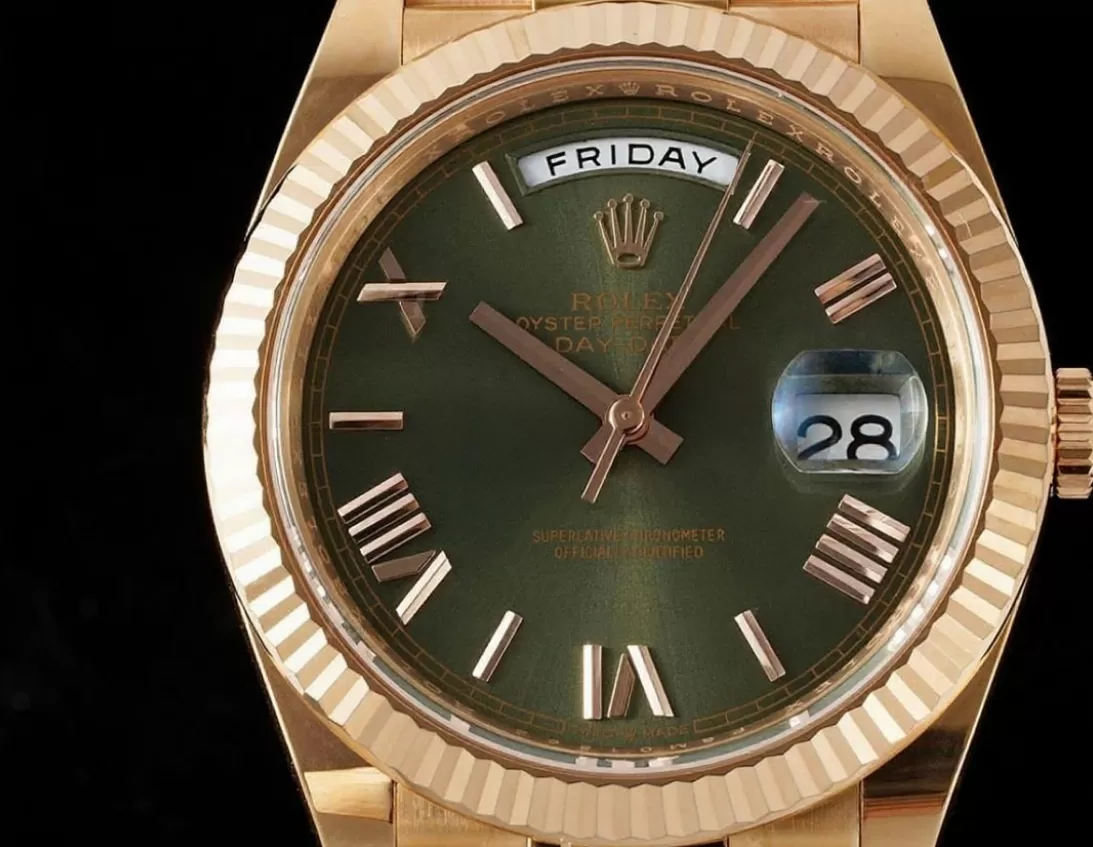 DayDate 228235 40mm RG / RG Green Dial THBF V3 SH3255(Tungsten Heavy Version)