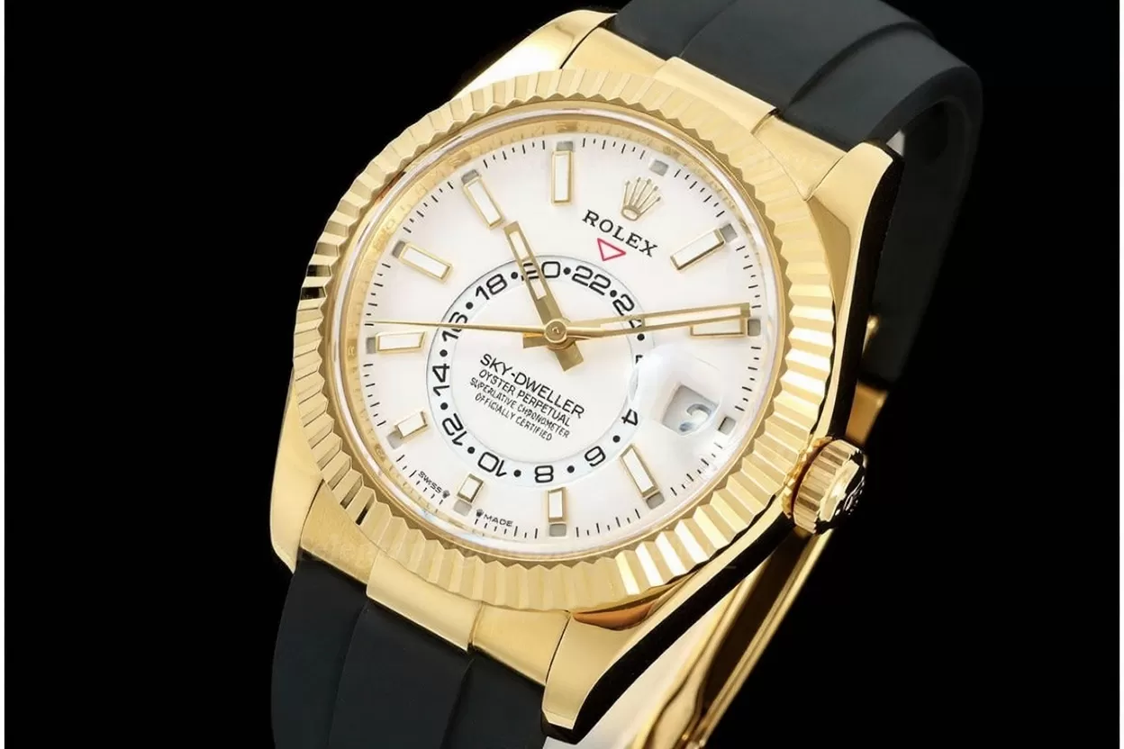 SkyDweller 336238 42mm YG / RU White Dial ZF A2824(Tungsten Heavy Version)