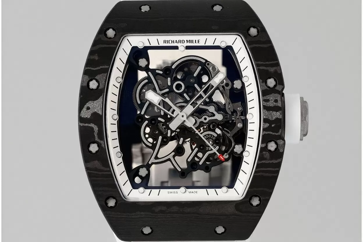RM055 NTPT / RU White Rehaut on White Rubber Strap ZF RMUL2 Super Clone - Image 2