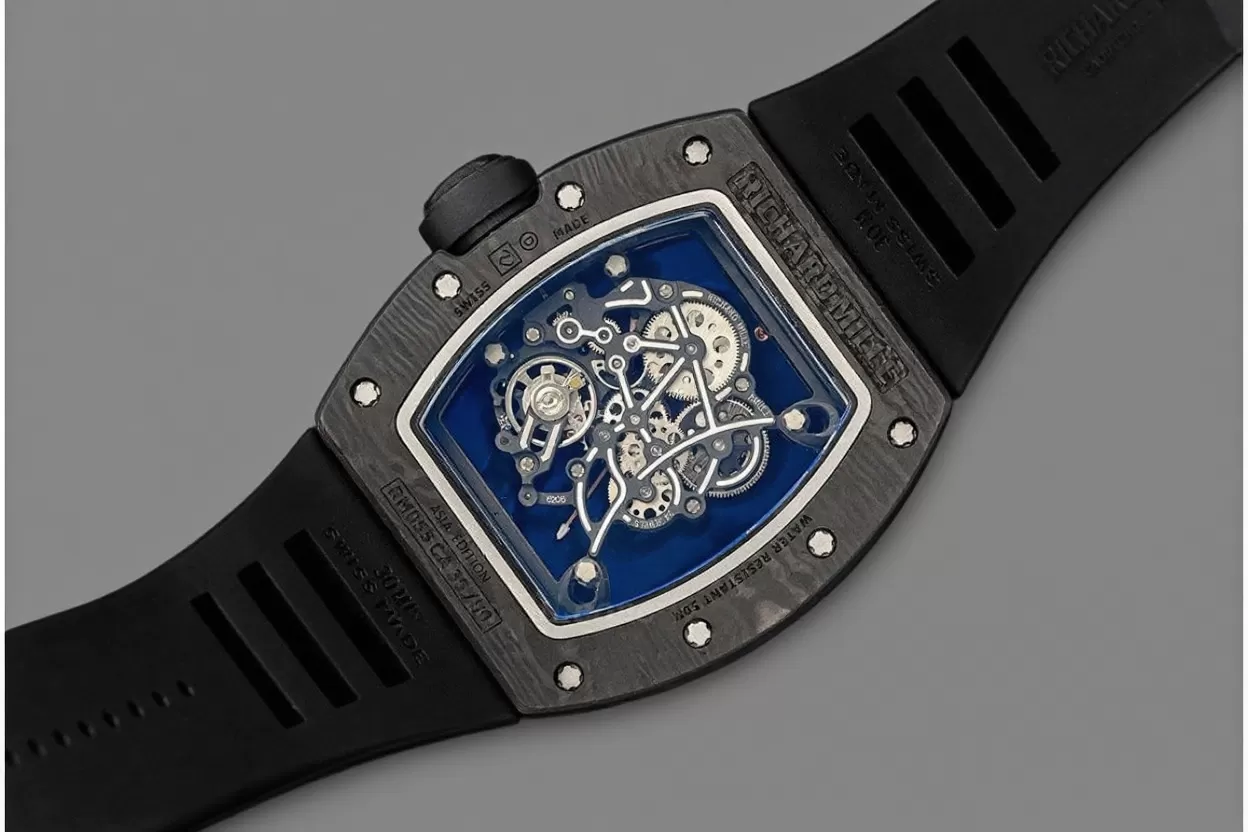 RM055 NTPT / RU Gold Rehaut on Black Rubber Strap ZF RMUL2 Super Clone - Image 4