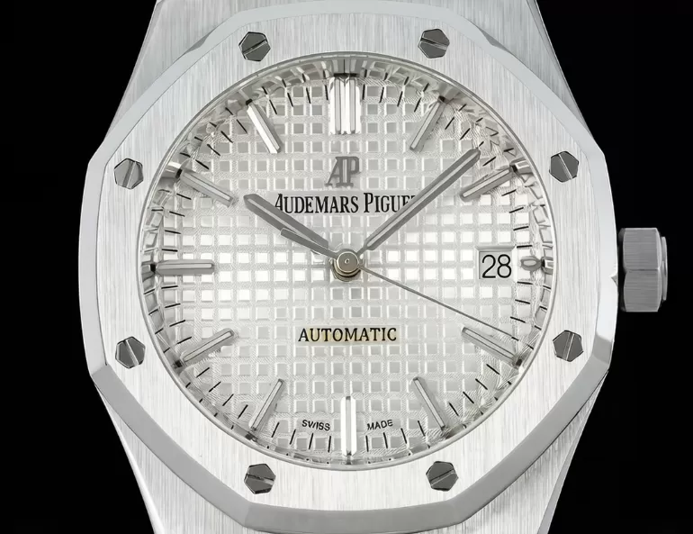 Royal Oak 15450 SS / SS White / Stk ZF SA3120 Super Clone - Image 2