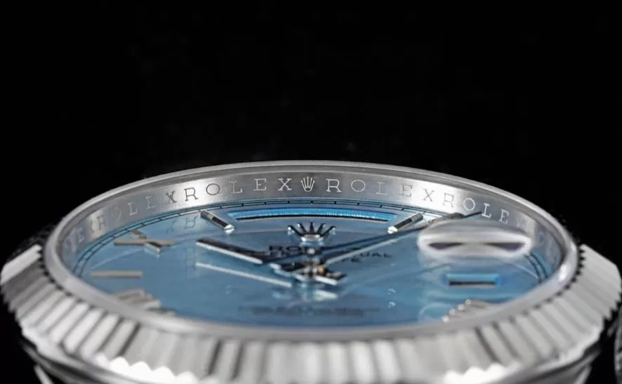 DayDate 228239 40mm Pres SS / SS Ice Blue Dial GSF A3255 (Tungsten Heavy Version) - Image 6