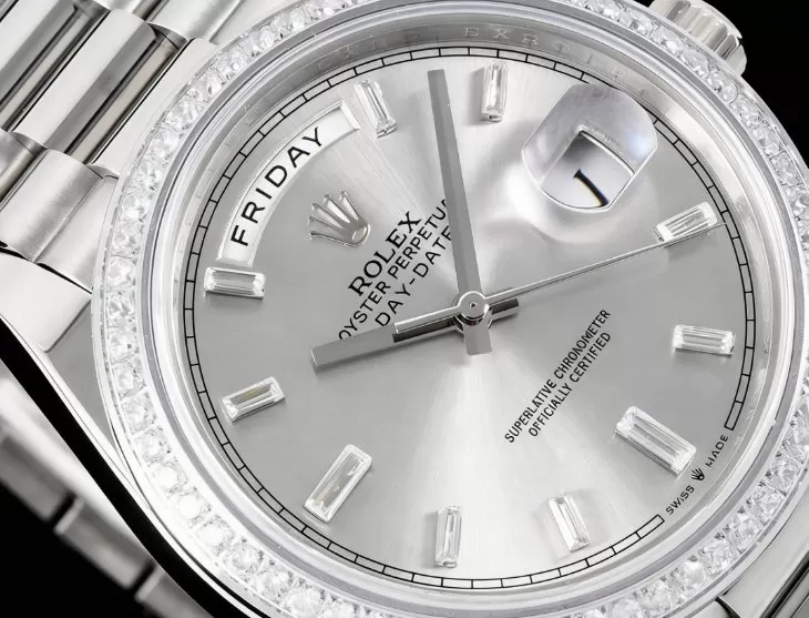 DayDate 228349 40mm Pres SS / SS Silver / Dia GSF A3255 (Tungsten Heavy Version) - Image 3