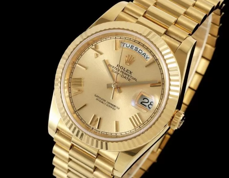 DayDate 228238 40mm YG / YG Gold / Rmn RCF VR3255 (Gain Weight)
