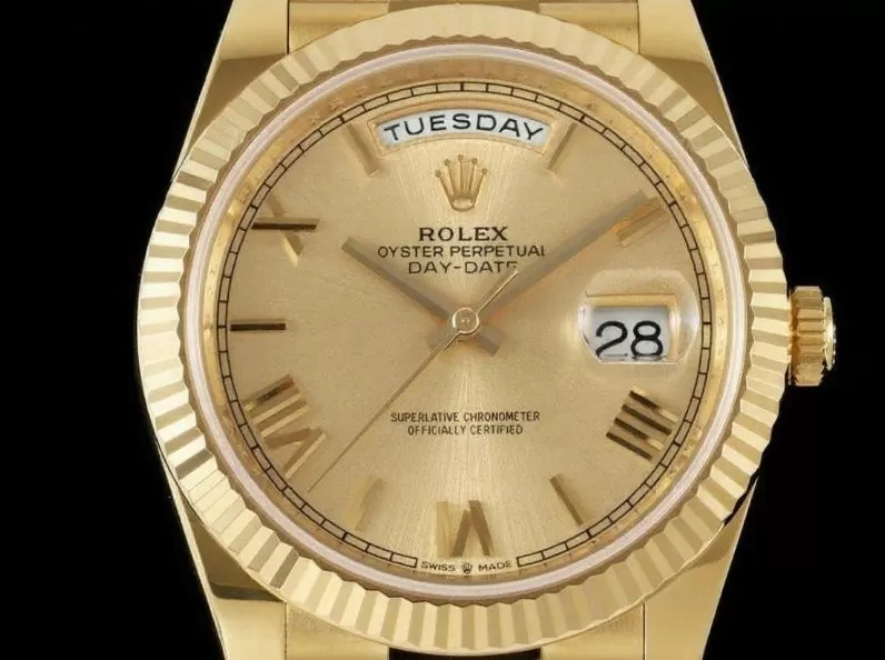 DayDate 228238 40mm YG / YG Gold / Rmn RCF VR3255 (Gain Weight) - Image 2