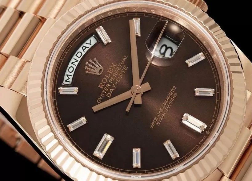 DayDate 228235 40mm RG / RG Brown / Dia QF V8 SH3255 (Gain Weight) - Image 3