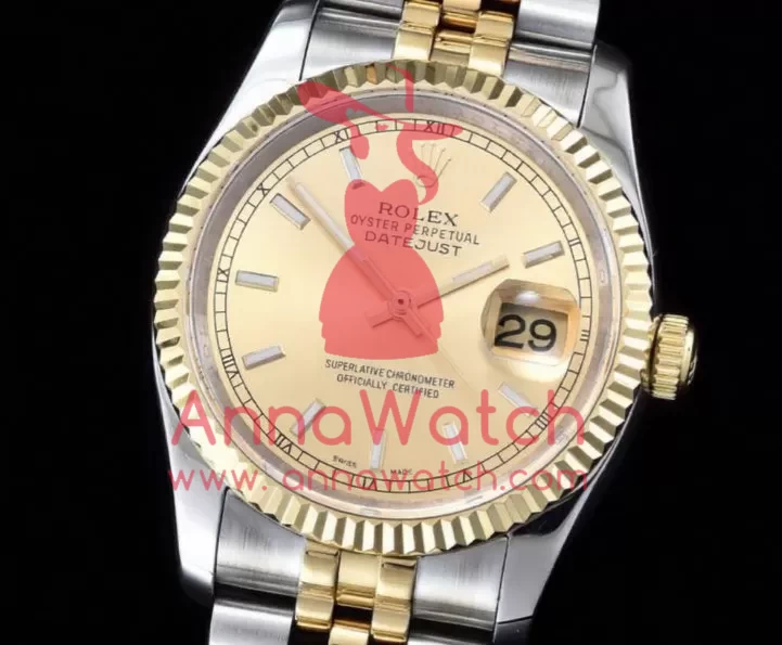Rolex ?C DateJust Gold Stick YG / TT Jub BP Asia 2836 - Image 4