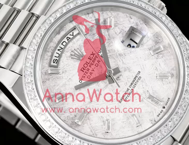 DayDate 228349 40mm Pres SS / SS Meteorite Dial GSF A3255 (Tungsten Heavy Version) - Image 25