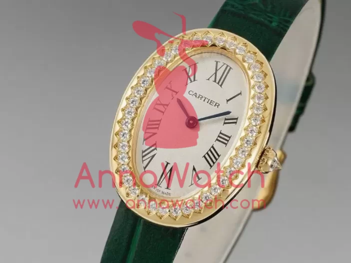 Baignoire Ladies 31mm Dia Green YG / LE White Dial AF Quartz
