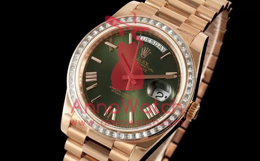 DayDate 228345 40mm Dia RG / RG Green / Rmn QF V5 A2836(Gain Weight)
