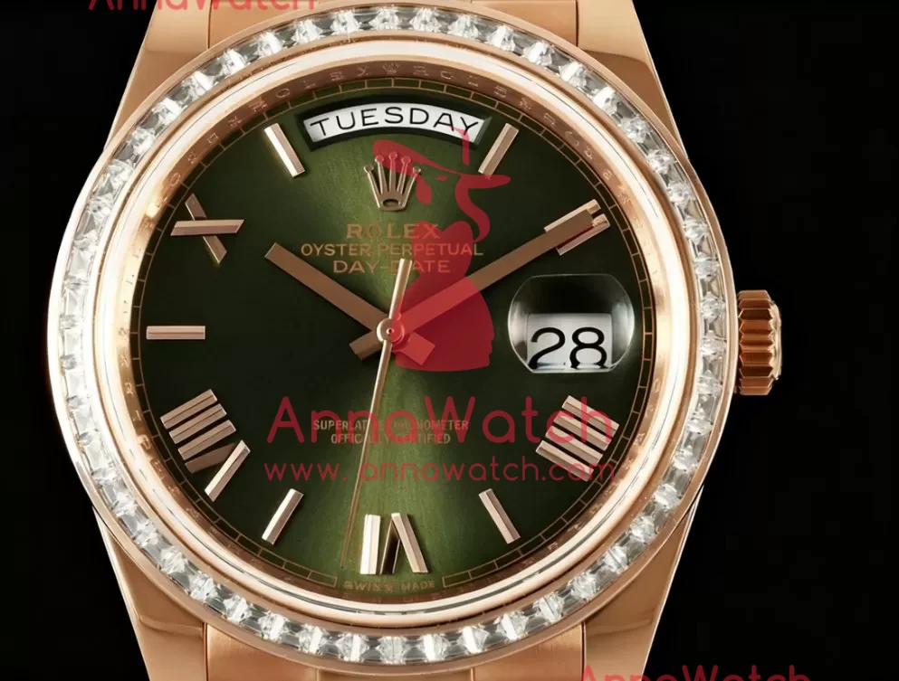 DayDate 228345 40mm Dia RG / RG Green / Rmn QF V5 A2836(Gain Weight) - Image 2